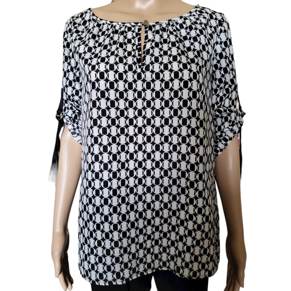 Michael Michael Kors Printed Scoop Neck Blouse